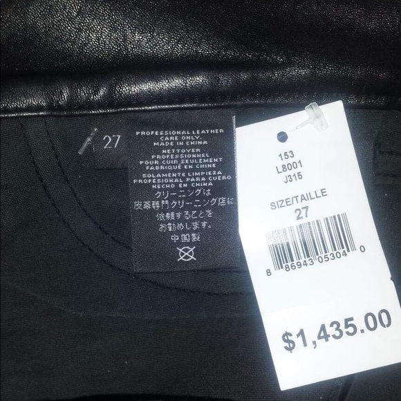 J Brand Genuine Leather Skinny - Picture 4 of 8